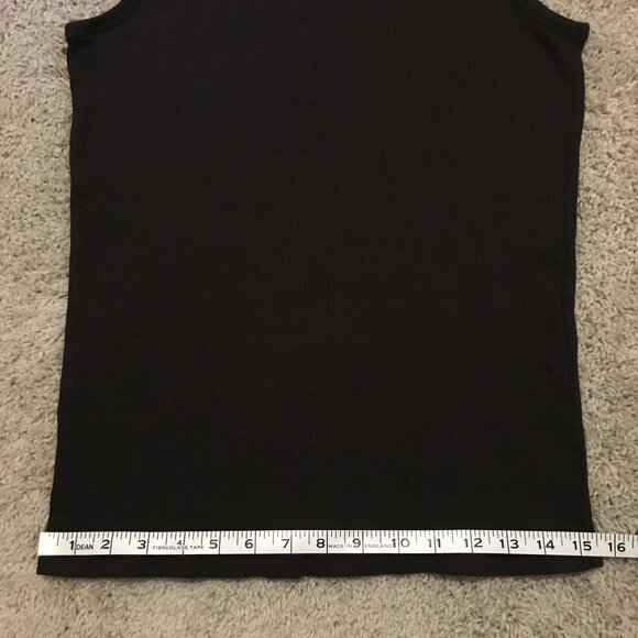 100% Cotton Dark Brown Soft Vertical Ribbed Tank Top - Picture 14 of 15
